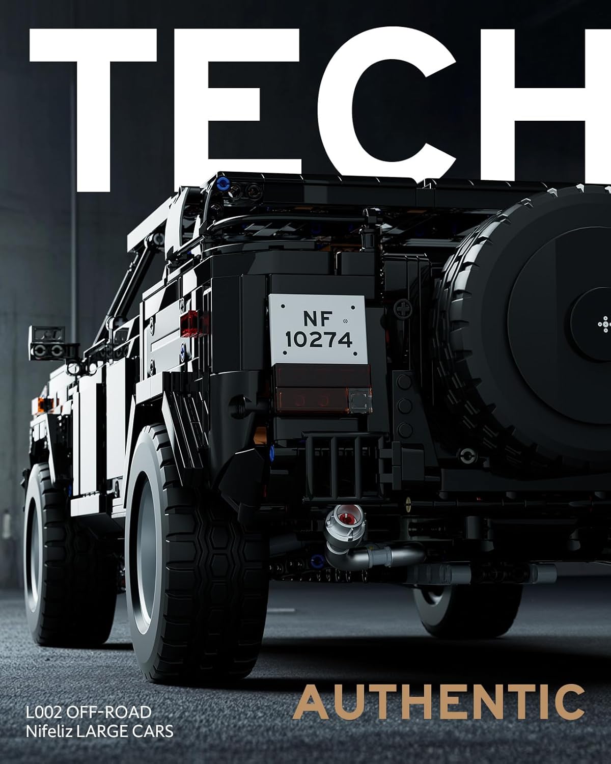 Nifeliz L002 OFF-ROAD Truck Model Car Building Set, 1:8 Scale Collectible Off-road Gift for Adults and car lovers, Technical Truck to Build or Display (3983 PCS, NF10274)