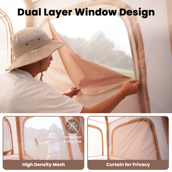 Ytaoeo Inflatable Tent Outdoor camping tent Inflatable camping tent made of waterproof Oxford fabric Air glamping tents for 4 seasons campings