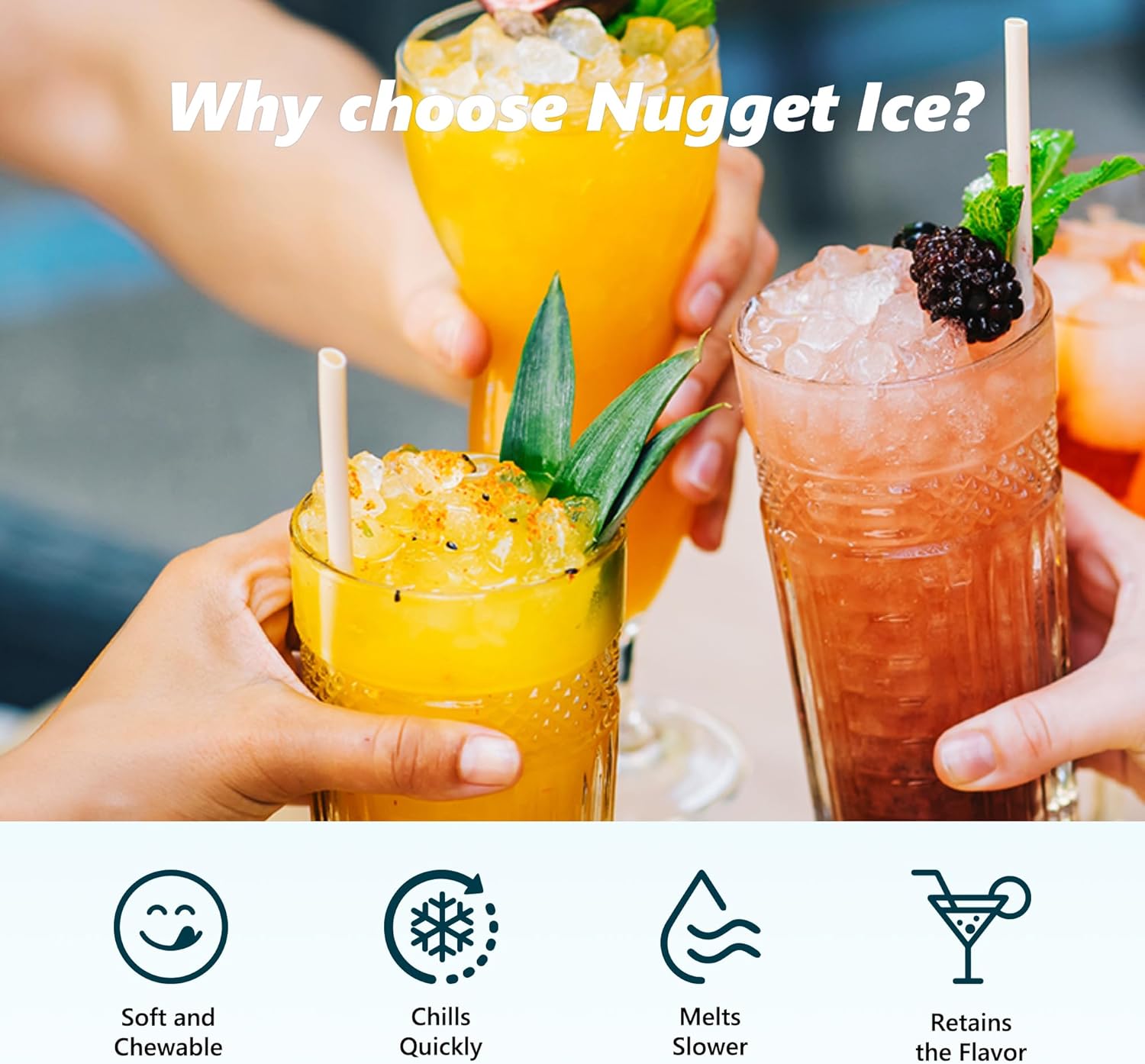 Ice Maker Machine Countertop Ice Cube Maker with Portable Handle, 9 Ice Cubes in 6 Mins, Self-Cleaning Compact Ice Maker 12 kg in 24 Hrs, with Ice Scoop and Basket for Home/Kitchen/Office/Bar