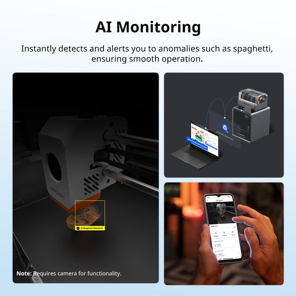 ANYCUBIC Kobra 3 V2 Combo 3D Printer, 600mm/s Fast Printing FDM 3D Printer, Multicolor Printing Up to 8 Colors, Active Drying, Upgraded Auto-leveling, Print Size 255x255x260mm, Realize Smooth Printing