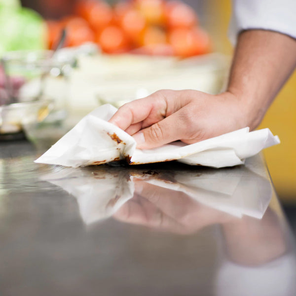 Tork 130070 Heavy-Duty Wiping Paper / 2 Ply Absorbent Paper Roll Suitable for Tork W1 Wipers Wall/Floor/Standard System / Blue / 1 x 340m / Ø 37.5cm