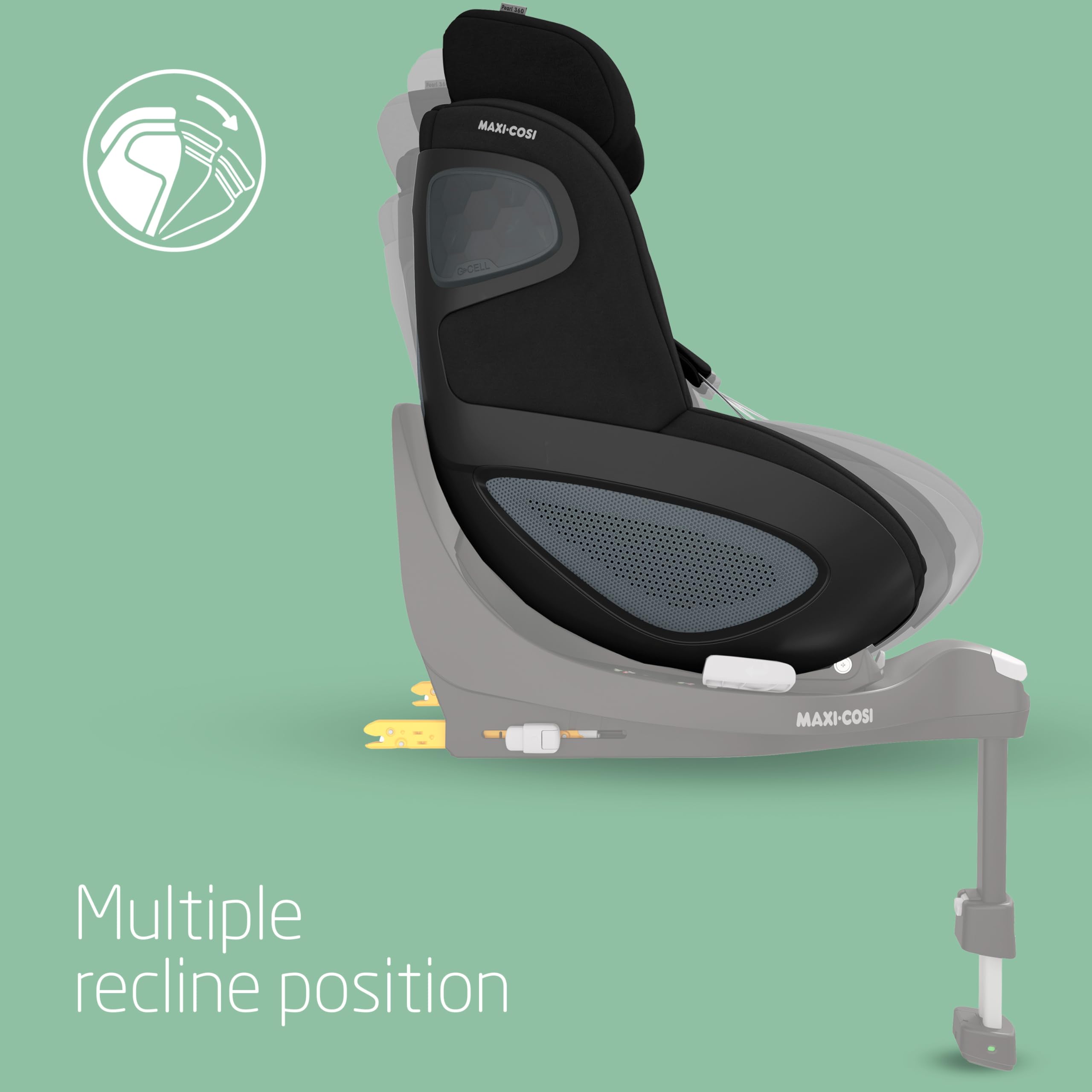 Maxi-Cosi FamilyFix 360 i-Size Base, Rotating Car Seat System, 360 Swivel ISOFIX Base, 0-4 Years (40-105 cm), One-Hand FlexiSpin Rotation, TravelSafe Rotation Control, Click & Go, Black