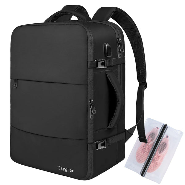 Taygeer Easyjet Cabin Bag 45x36x20 Underseat, Travel Backpack Women, Carry On Backpacks for Airplane, Luggage Rucksack for Plane, Hand Luggage Bag, Laptop Rucksack with Separate Shoe Pouch, Pink