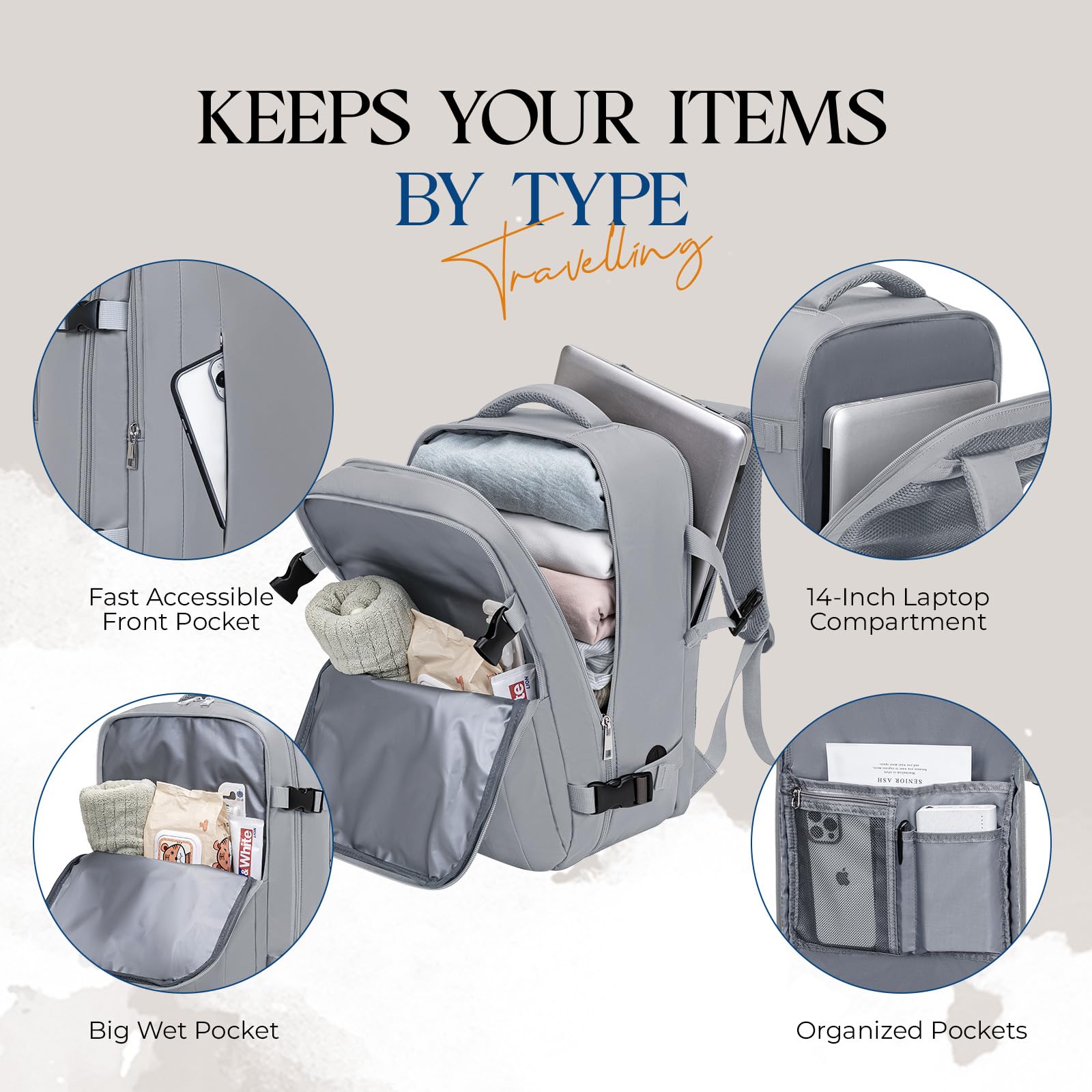 for Ryanair Cabin Bags 40x20x25 Underseat Bag,Small Travel Backpack Cabin Size Carry-ons for Women Men,Hand Luggage for Overnight,Casual Daypack with Laptop Compartment,Anti Theft Pocket