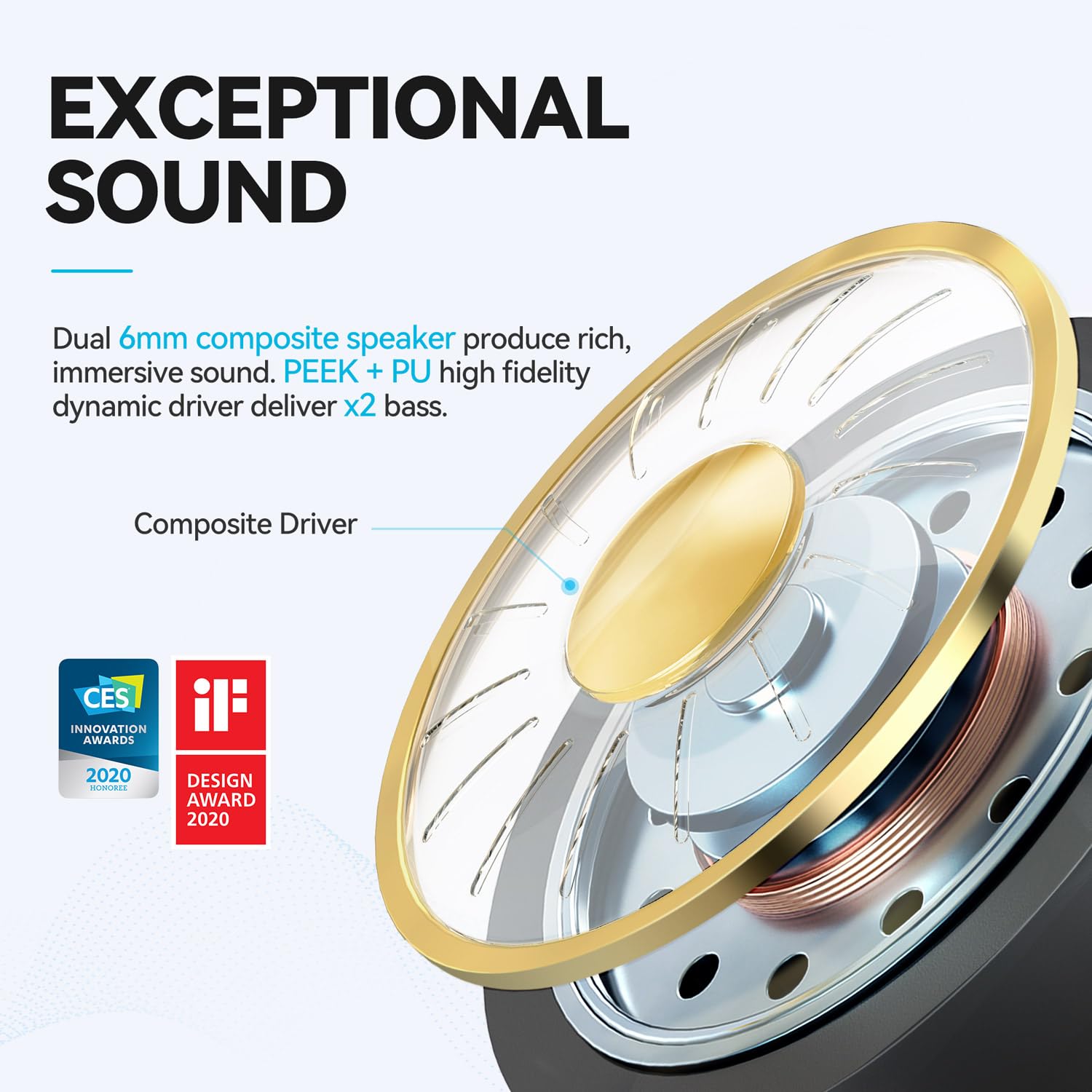 EarFun Wireless Earbuds, [What Hi-Fi Awards] Air Bluetooth In-Ear Headphones with 4 Mics ENC, Sweatshield™ IPX7 Waterproof, Clear Sound, Deep Bass, Wireless Charge, Game Mode, App Customize EQ, 35H