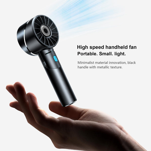 COZOME Handheld Fan,Ultra-Portable 7000 RPM Turbo Mini Fan with 16H Battery,4-Speed USB Rechargeable Metal Design | Pocket Fan for Travel/Outdoor/Home/Office,Gift for Men & Women (Alloy Construction)