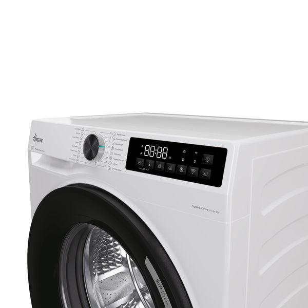 Hoover H-WASH 350 9kg Freestanding Washing Machine, 1400 RPM, A Rated, ECO-Power Inverter Motor, hOn App, 60 Programmes, Eco Doser, Power Care System, Graphite, 60x54x85 cm - H3WPS496TAMBR680