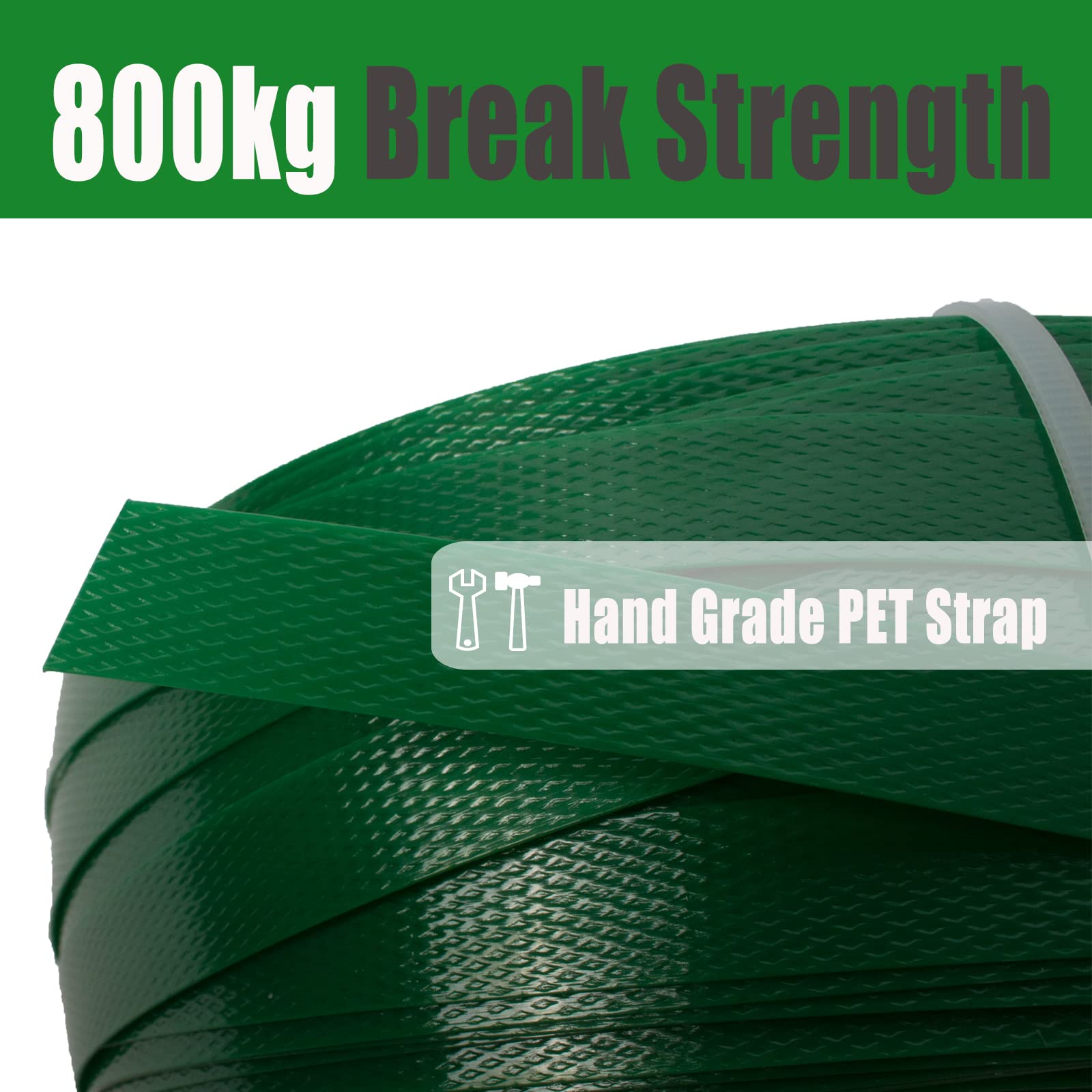 Complete Hand Pallet Packaging Strapping Kit with Tools, 200m PP Band, Metal Seals, and Edge Protectors for Secure Packing