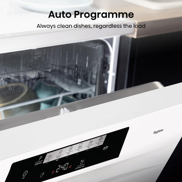 Hisense HS622E90WUK Freestanding Standard Dishwasher 85cm High - E Rated, White, 24 x 23 x 33 inches (L x W x H) [Energy Class E]