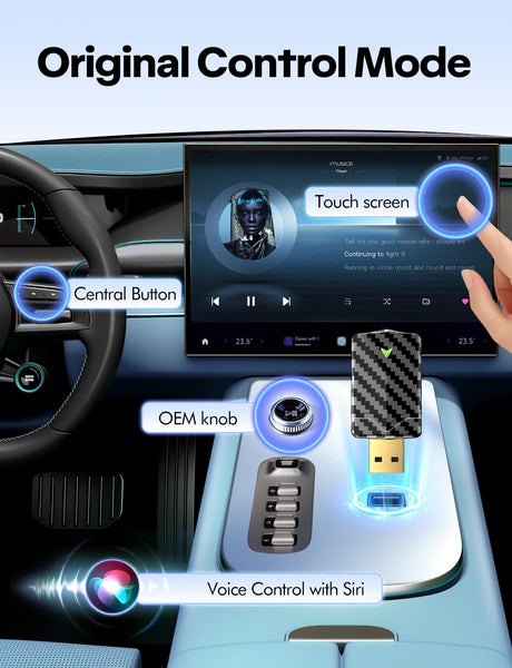 Wireless CarPlay Adapter UK - 2025 Pro Mini Android Auto Wireless Adapter, Fast & Stable Connection, Lower Latency, Easy Setup, Compatible with 2016+ Cars (iOS 10+/Android 10+)