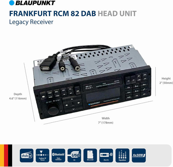 Blaupunkt Frankfurt RCM82 Retro Stereo with DAB+, USB, AUX & Bluetooth