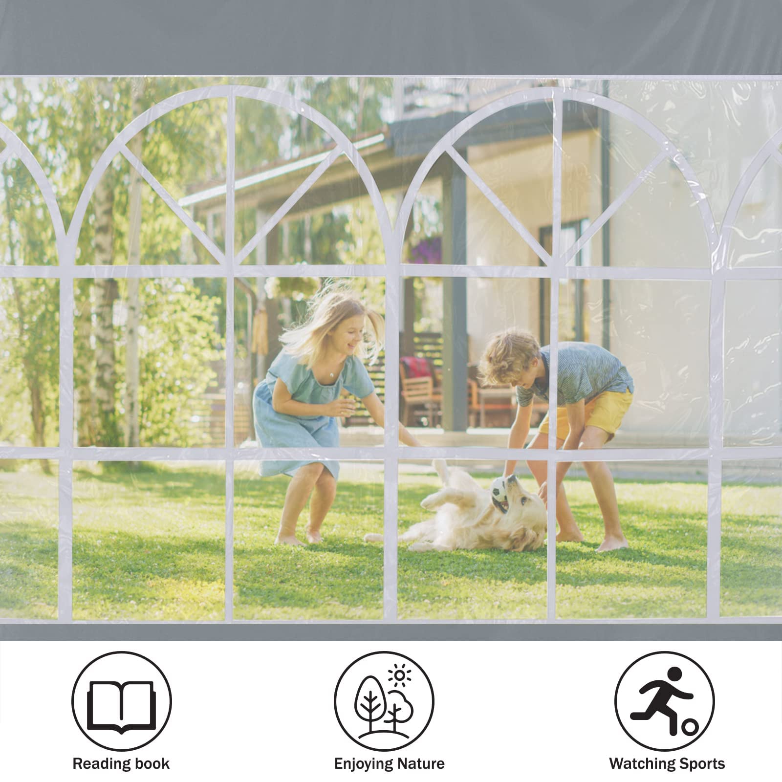 ABCCANOPY 2 Pack of 3M Gazebo Marquee Replacement Exchangeable Side Panel Wall Panels Walls,Grey