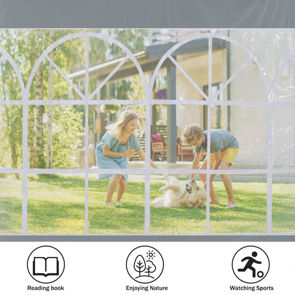 ABCCANOPY 2 Pack of 3M Gazebo Marquee Replacement Exchangeable Side Panel Wall Panels Walls,Grey