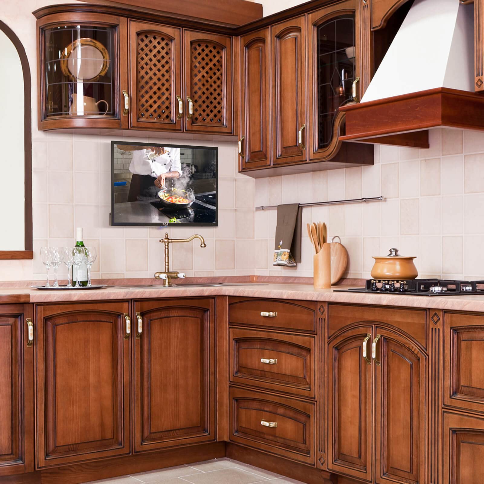 RCA RB24H2CU 24" inchFreeview HD TV DVB-T2/C/S2 Dolby Digital Audio, LED Backlighting Display, HDMI VGA PC SCART USB Travel Small TV for Motorhome and Campervan,Caravans,12 Volt