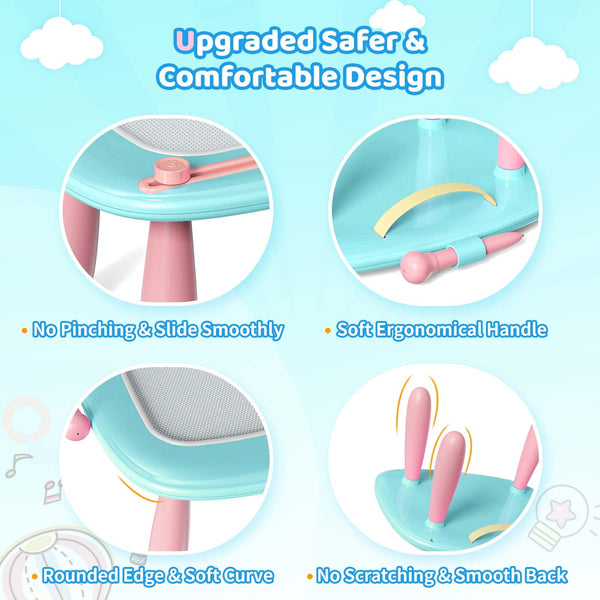 Kikidex Magnetic Drawing Board, Toddler Girl Toys for 1-2 Year Old, Doodle Board Pad Learning and Educational Toys for 1 2 3 Year Old Baby Kids Birthday Gift (Pink)