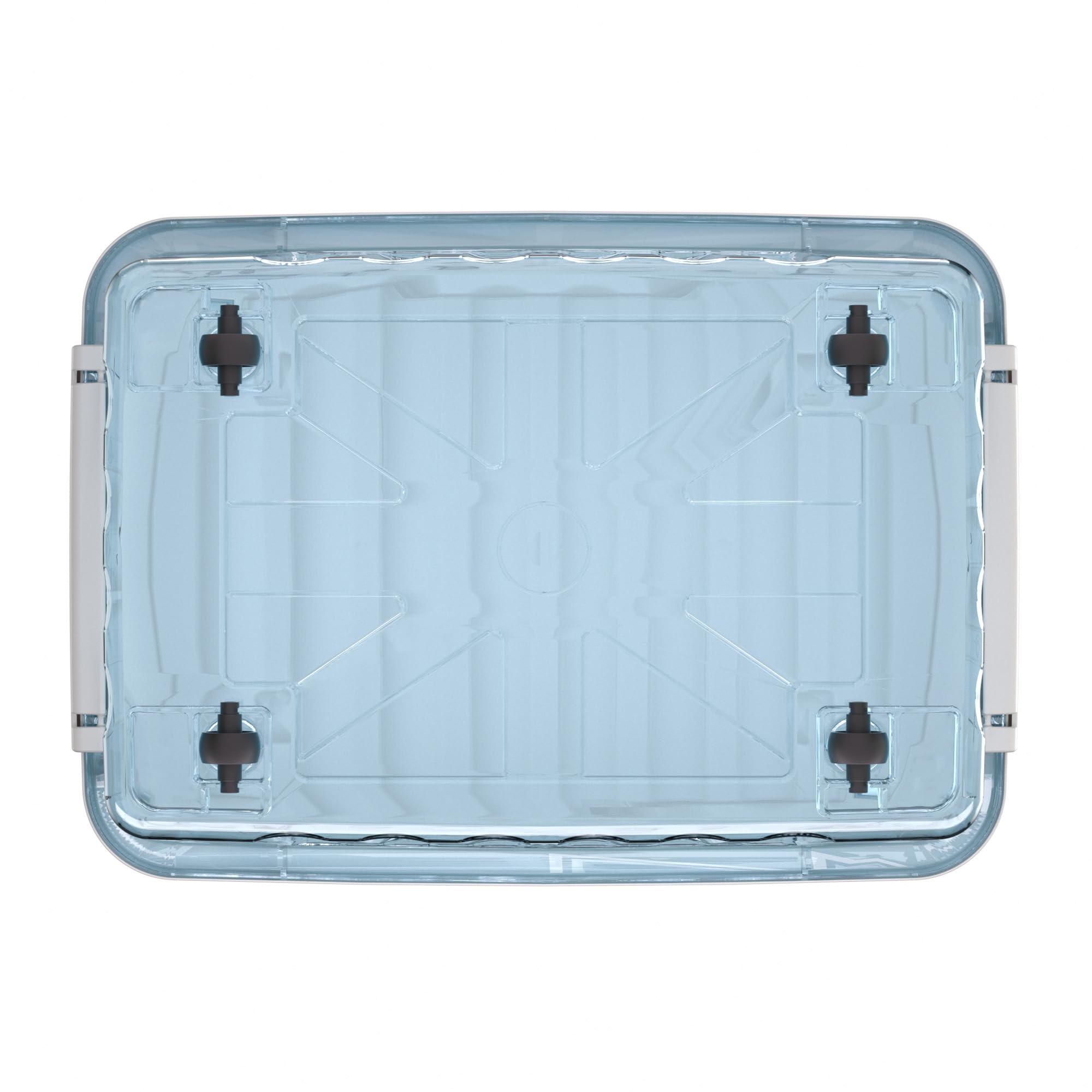 Cetomo 55L*6 Storage Boxes with Wheels, Plastic Storage Box with Lid, Latching Buckles, Click Closure, Stackable, Nesting, Durable Organizer for Home