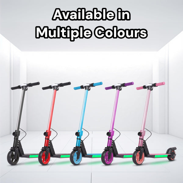Electric Scooter Kids Foldable Mobility Scooters E Bike With RGB LED Lights For Ages 6-12 Boys Girls | 3 Speed Modes | 6-10 KM Range Dual Braking System 150W Motor Gift for Children