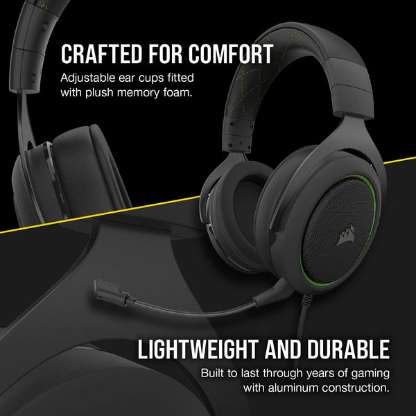 CORSAIR HS55 SURROUND Lightweight Multiplatform Wired Gaming Headset – Dolby 7.1 Surround Sound – iCUE Compatible – PC, Mac, PS5, PS4, Xbox, Nintendo Switch, Mobile – Carbon