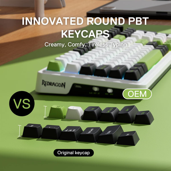 Redragon K686 PRO 98 Keys Wireless Gasket RGB Gaming Keyboard, 3-Modes Anime Mechanical Keyboard w/Hot-Swap Socket, Dedicated Knob Control & Sound Absorbing Pads, Custom Hi-Fi Linear Switch