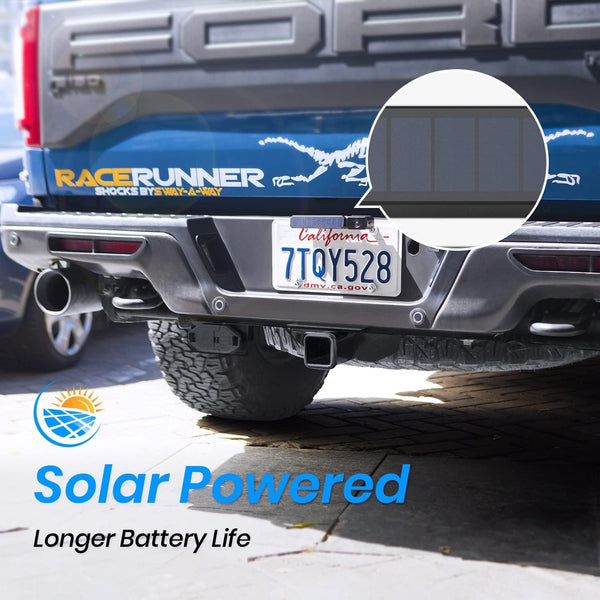 AUTO-VOX Solar Powered Wireless Reversing Camera & Screen Kit, 3 Mins DIY Installation, Clear Image Backup Camera with IP69K Waterproof for Cars and Van