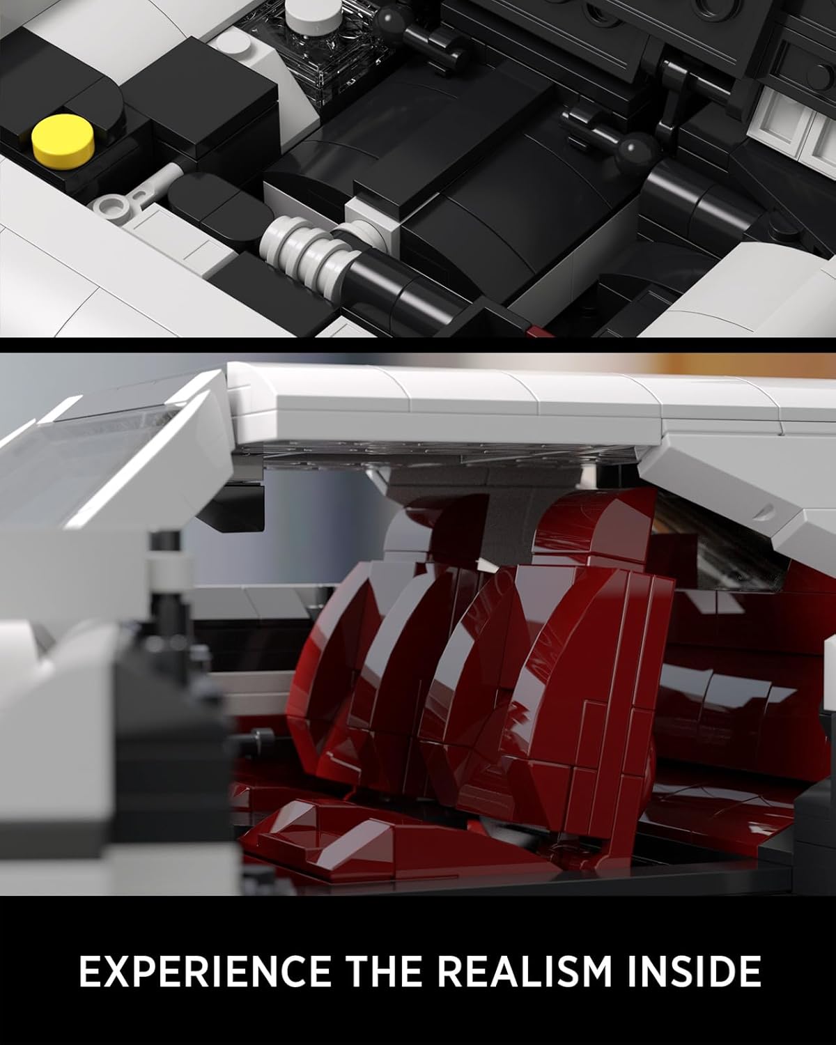 Nifeliz DEMON Muscle Car Building Set, Iconic Car Model to Build for Adults, Collectible Car Set for Gift-Giving for Muscle Car Fans (1225 PCS, NF10284)