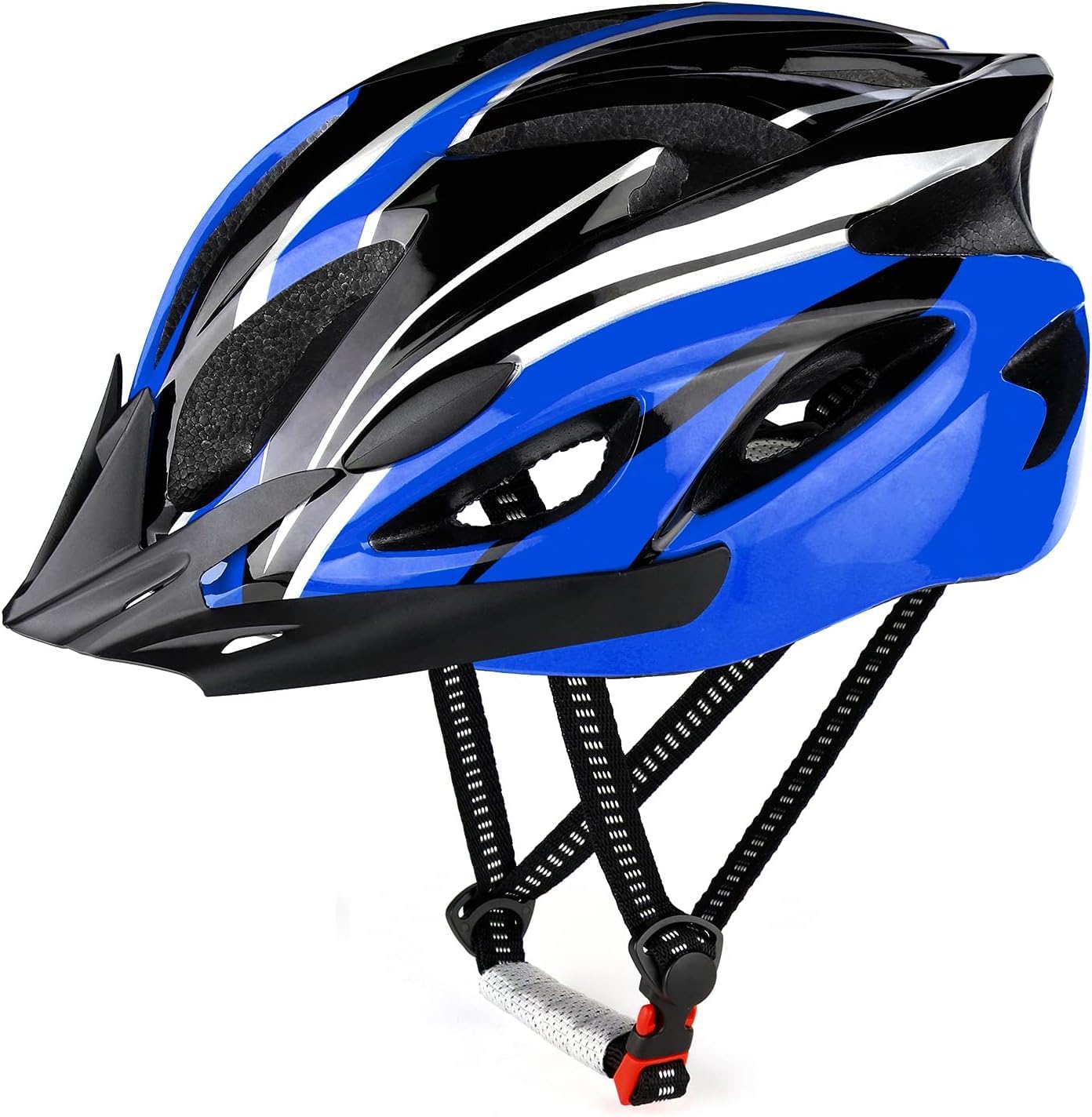 RaMokey Cycle Helmet, Lightweight Bicycle Helmet, Adjustable Mountain & Road Bike Helmets for Adults, 18 Vents with Adjustable Strap & Detachable Visor for Mens Womens(Head Sizes 58-62cm)