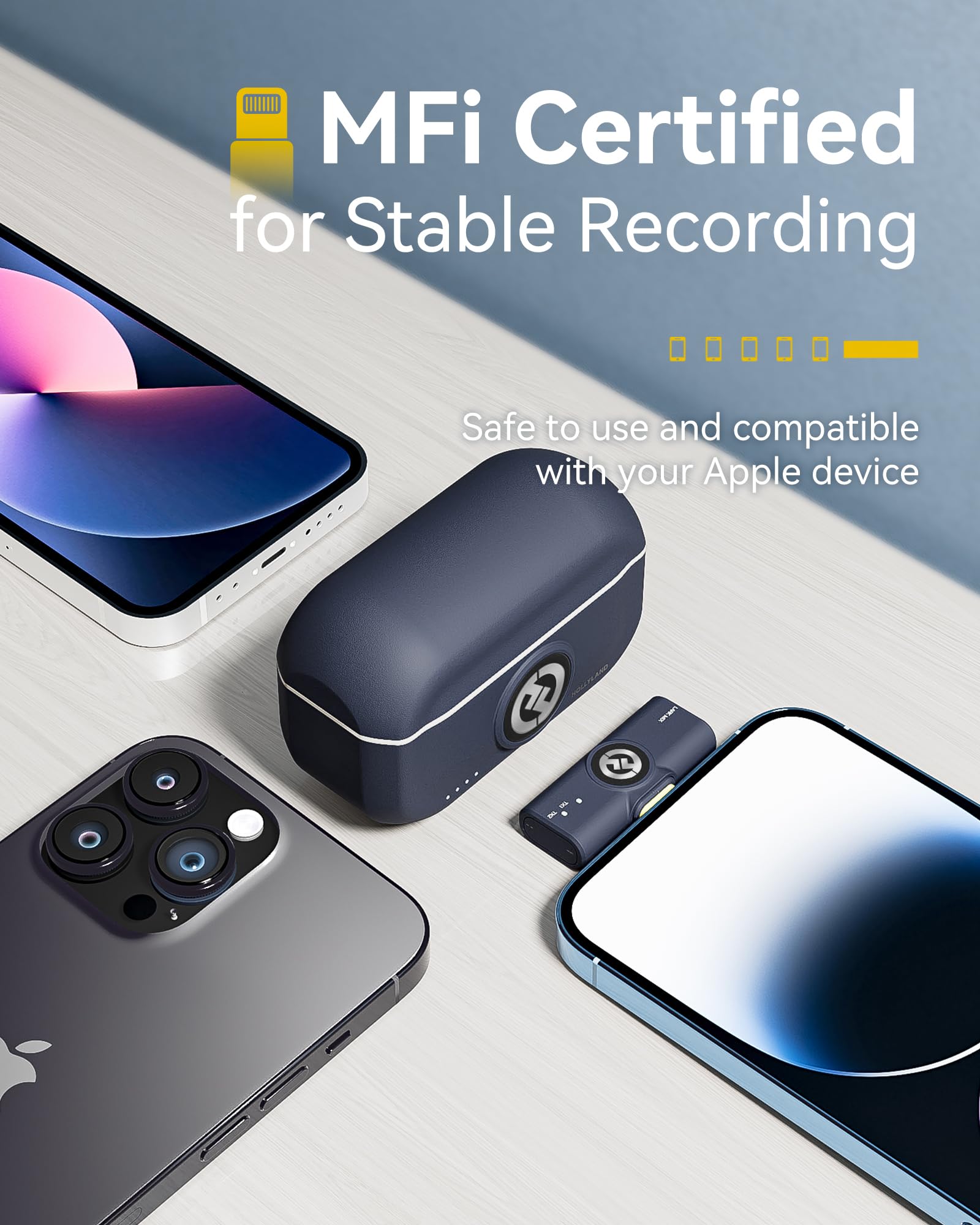 Hollyland Lark M2 Wireless Lavalier Microphone (2TX+1RX) Compatible with Camera, iPhone, Android, PC, 300m LOS Range, Hi-Fi Audio, Noise Cancelling, 40H Duration, Lapel Mic for Livestream Vlog-Black