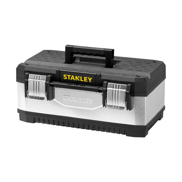 STANLEY Galvanised Toolbox Chest with Heavy Duty Metal Hinge, Portable Tote Tray for Tools and Small Parts, 26 inch, 1-95-620