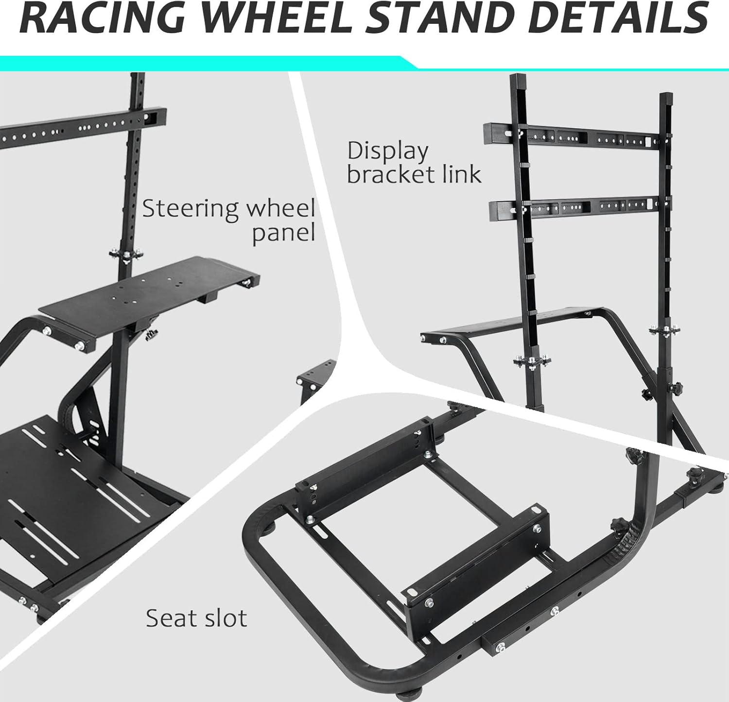 Dardoo Racing Simulator Cockpit Frame with Monitor Mount Fit for Logitech G923,Thrustmaster Wheels,Compatible with Xbox One,Not Include Wheel,Pedal,Display and Seat