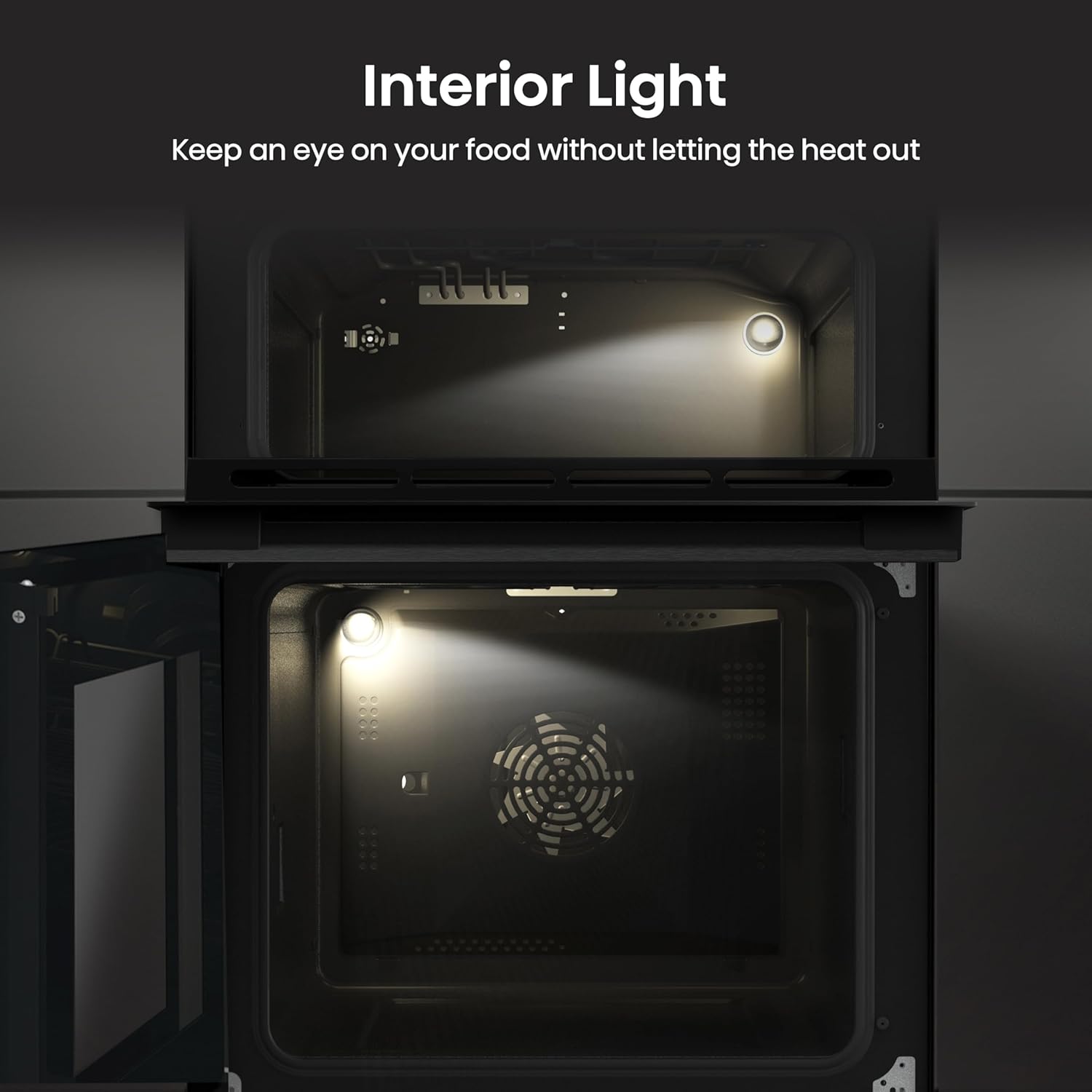 Hisense HDUKC60B 60cm Electric Cooker with Ceramic Hob-Black, A Rated Double Oven 50L/80L [Energy Class A]