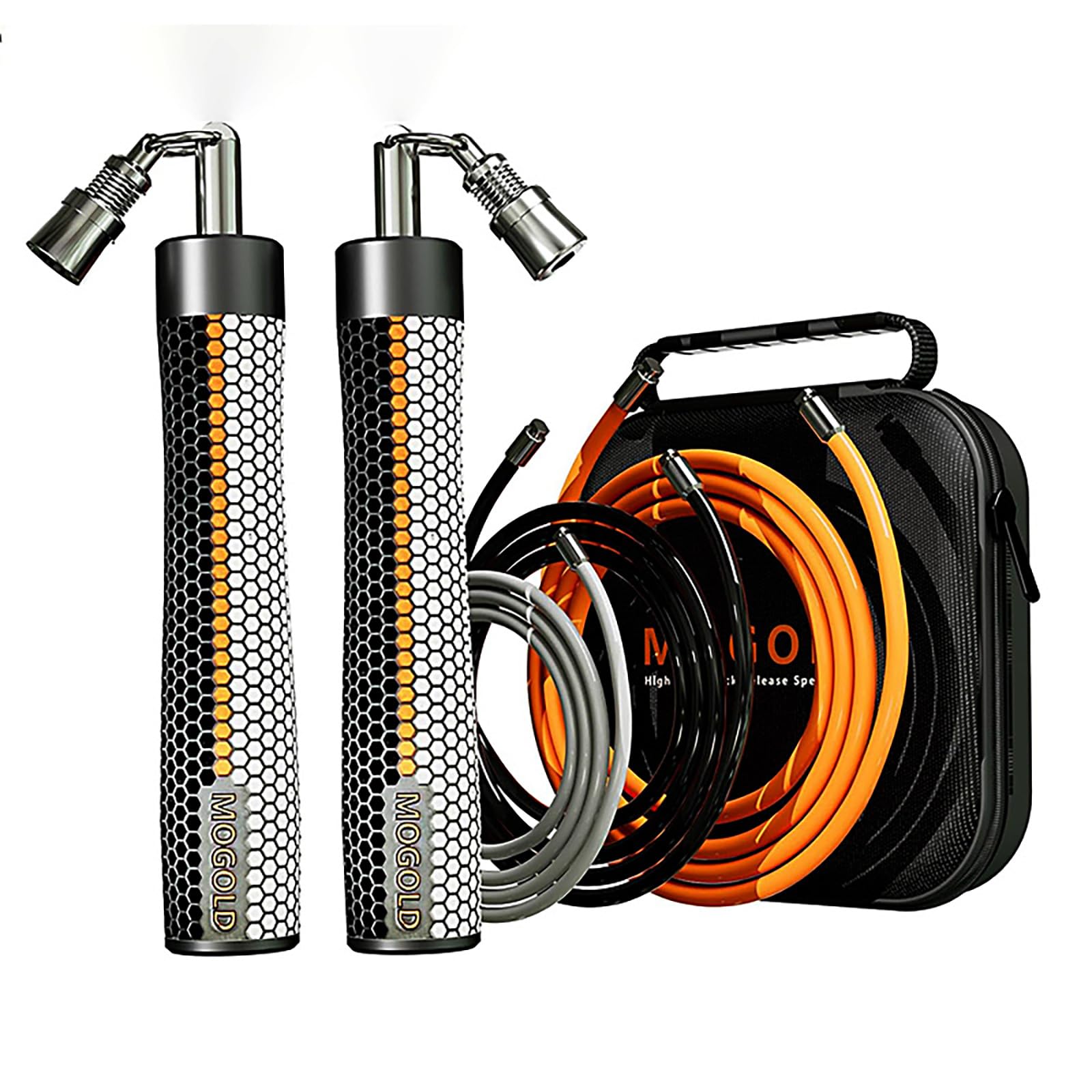 Mogold Weighted Jump Ropes for man&women fast clip interchangeable 1/4LB 1/2LB 1LB heavy jump ropes , Ball Bearing Design ? Weighted, Length