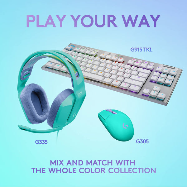 Logitech G G535 LIGHTSPEED Wireless Gaming Headset - Lightweight on-ear headphones, flip to mute mic, stereo, compatible with PC, PS4, PS5, USB rechargeable - Black