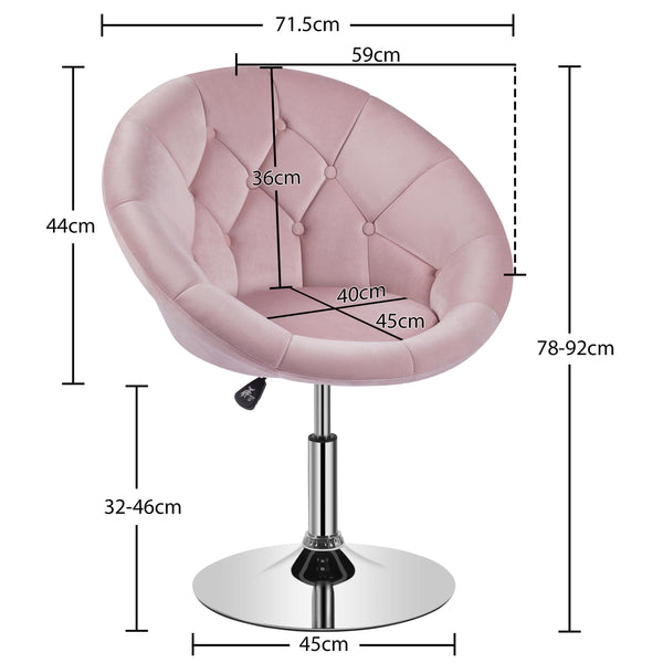 Yaheetech Swivel Vanity Chair Dressing Table Chair Comfy Vanity Stool for Bedroom Salon Make up Room, White