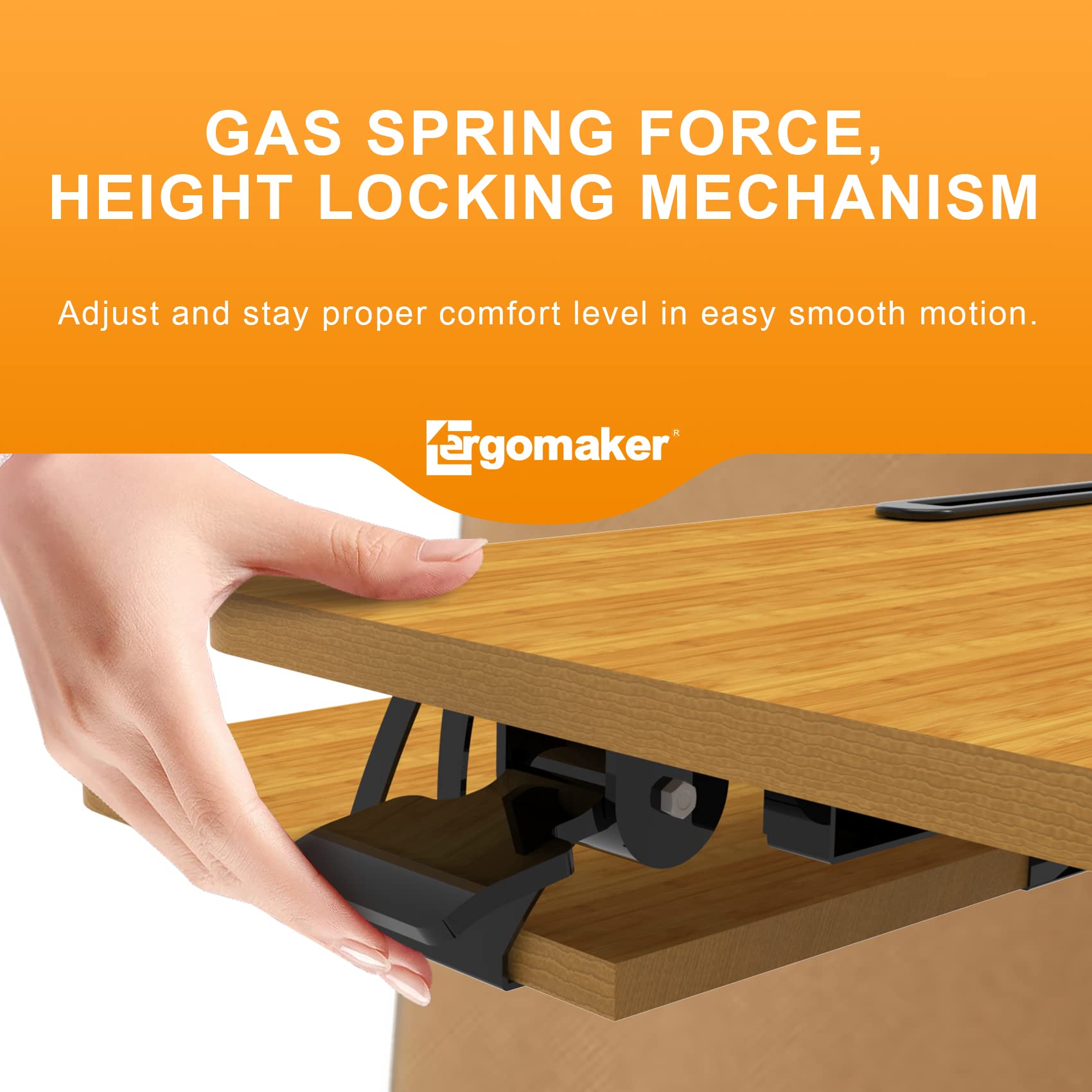 ERGOMAKER Height Adjustable Standing Desk Converter - 81cm (32 Inch) Wide Platform Tabletop Workstation - Quick Sit to Stand Desk Riser for Dual