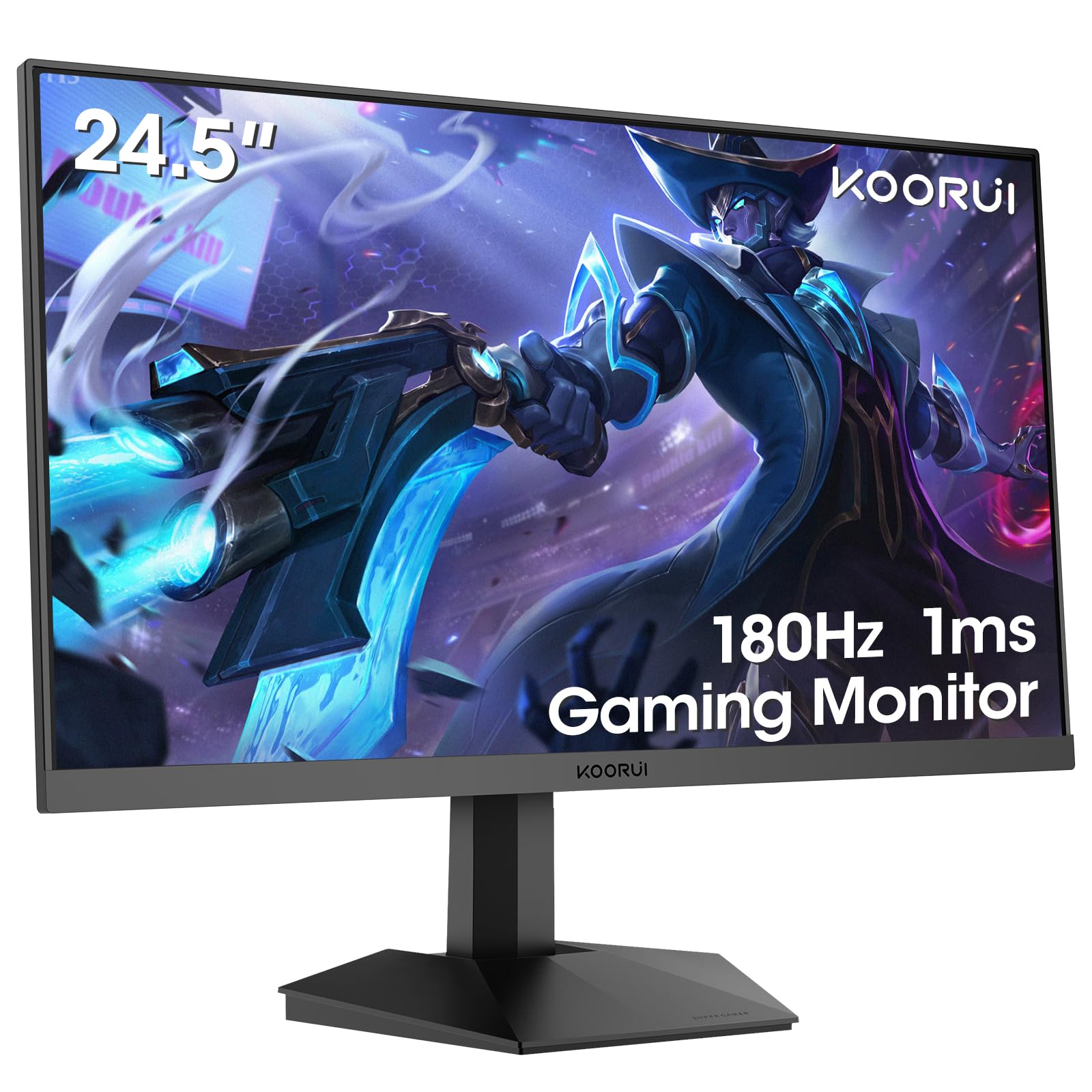 KOORUI 32 inch Curved Gaming Monitor,1440p(2560x1440),170Hz.1ms, 2K, QHD,VA 1500R, HDR10,Adaptive Sync, VESA & Eye Care Ultra-Thin Support DP/HDMI