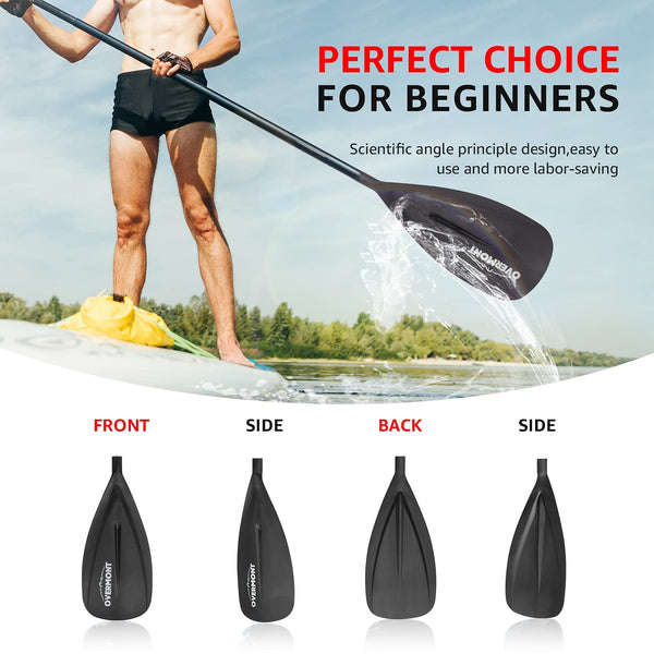 OVERMONT Aluminum Alloy SUP Paddle - 3 Piece Adjustable Stand Up Paddleboard Paddle