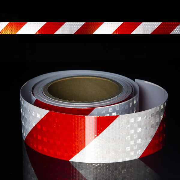 XFXIA Reflective Tape - Yellow & Black, 10cm x 20m, Waterproof, Self-Adhesive Warning Tape for Vehicles, Cars, Trailers, Outdoors