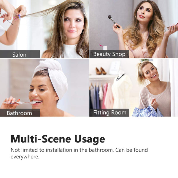 EMKE LED Small Bathroom Mirror 450x600mm, Wall Mounted Bathroom/Bedroom Vanity Mirror with LED Lights | Demister Pad, Easy Control Smart Mirror