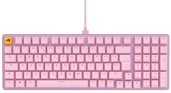 Glorious Gaming GMMK 2 Full Size (96%) - Mechanical Gaming Keyboard, Aluminium Frame, Customisable, Doubleshot Caps, Fox Switches, Per Key RGB, Full NKRO, English UK QWERTY Layout - Pink