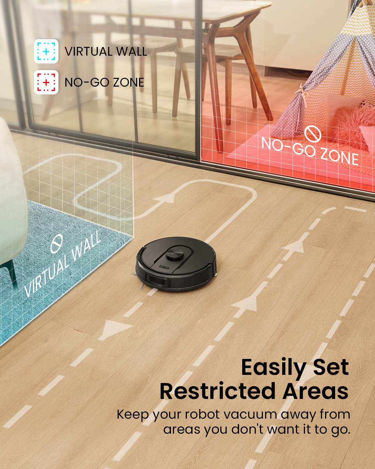 Vexilar Self-Emptying Robot Vacuum Cleaner with Mop, Laser Navigation, Up to 60 Days of Hands-Free Cleaning, 180 Mins Runtime, Strong 6000Pa Suction Robot Vacuum to Clean Floors, Carpets, and Pet Hair