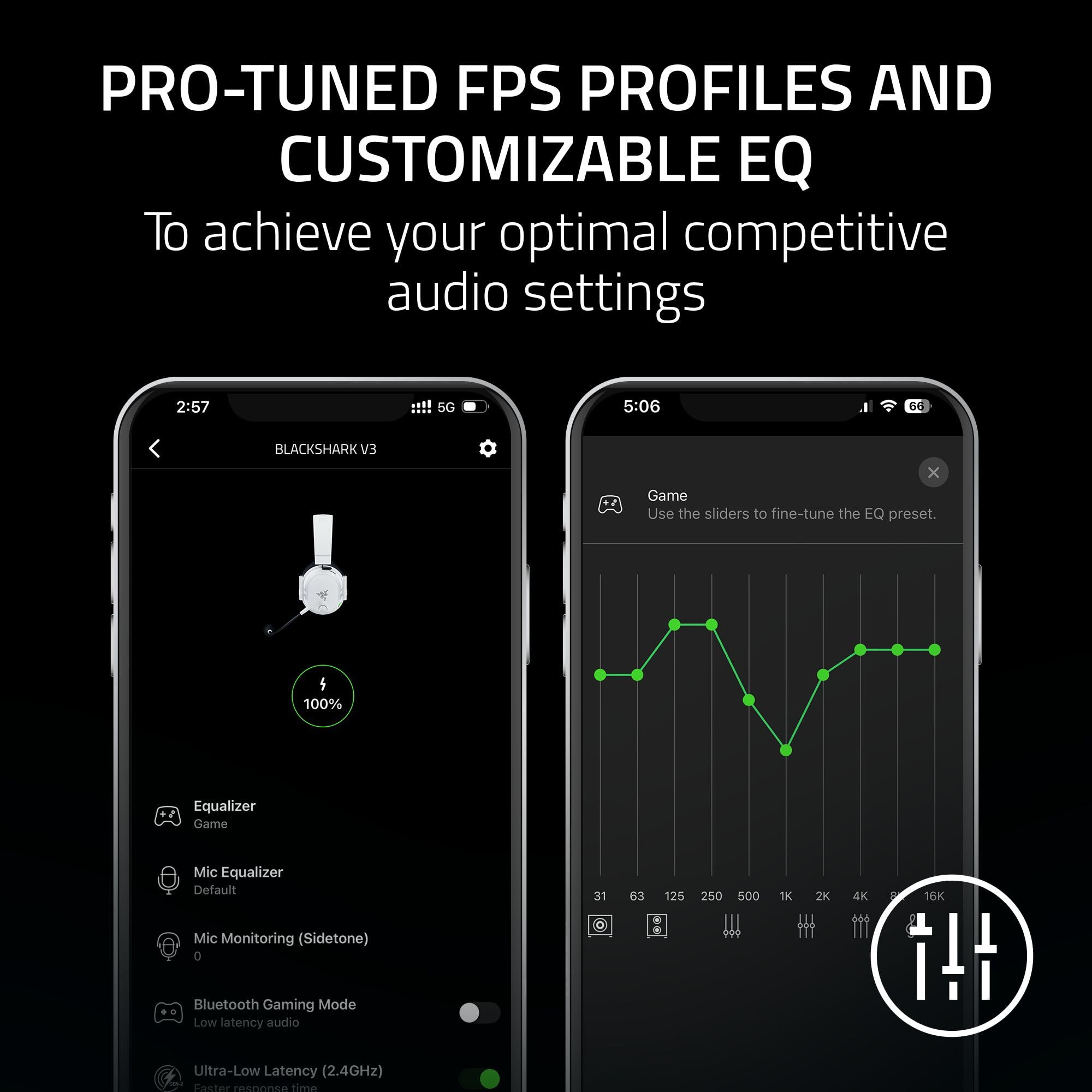 Razer BlackShark V2 Pro (2023) for PC - Premium Wireless E-Sports Headset (HyperClear Super Wideband Mic, TriForce Titanium 50 mm Driver, Bluetooth, Up to 70hrs Battery) White