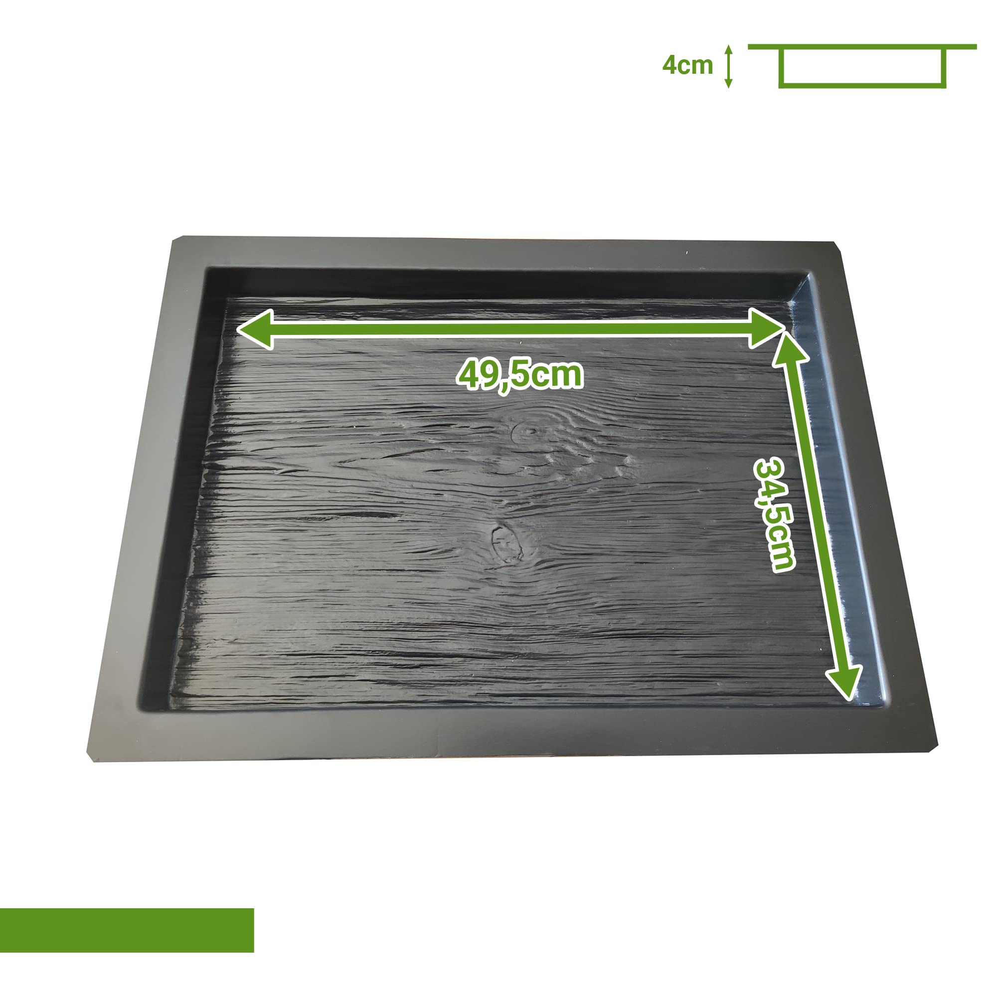 FHONYX 2 PCS Concrete Moulds 50x35x4cm, Paving slabs, decking Board, Imitation Wood, Garden Lawn, Decoration Garden, Path, DIY, Pavement, Paving