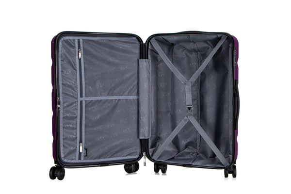 ATX Luggage Suitcase Large on 4 Dual Spinner Wheels Super Lightweight ABS Hard Shell Hold Check in with Built-in TSA Lock (Orange, 110 Liter)