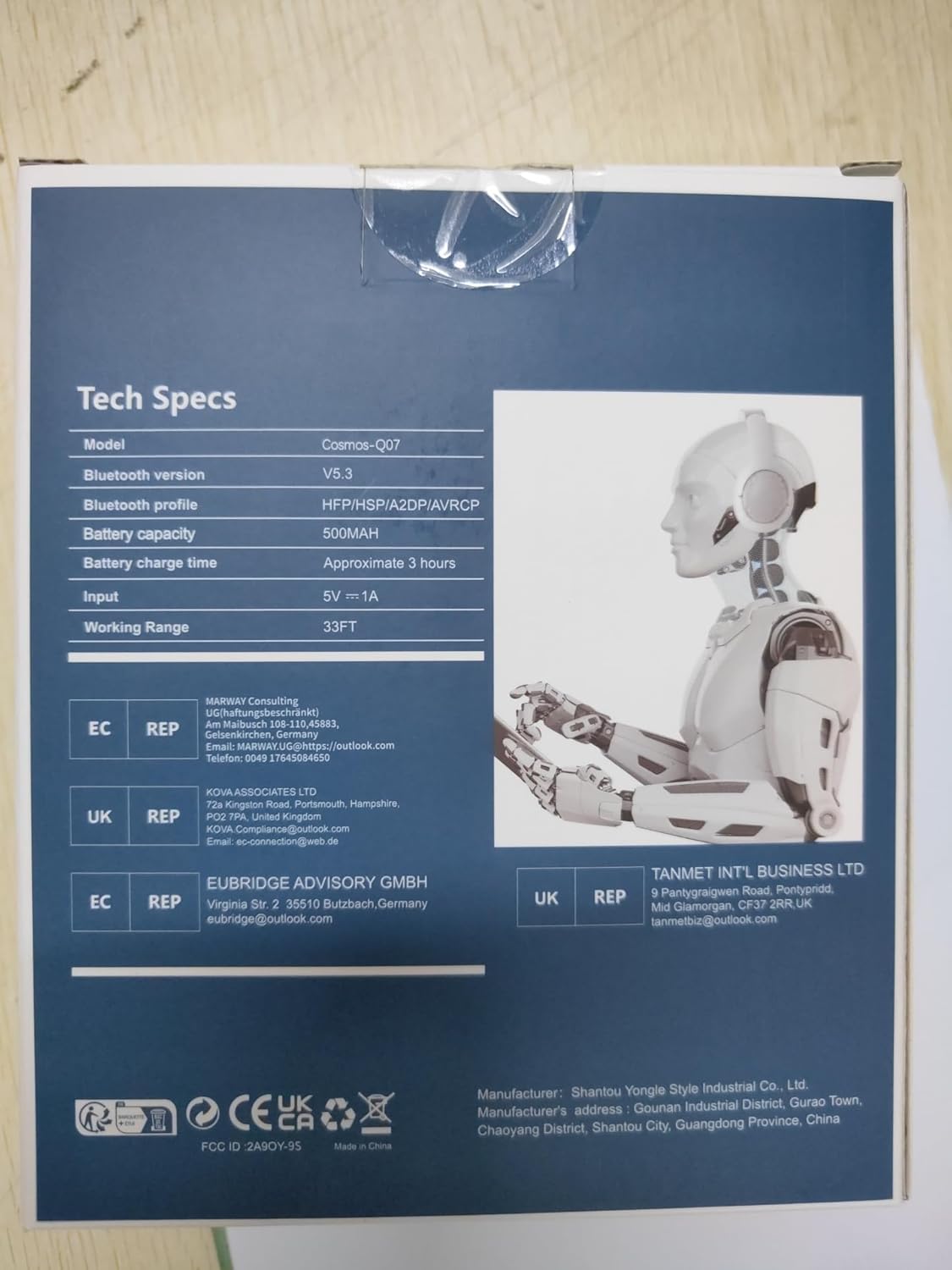 Active Noise Cancelling Wireless Headphones, 100H Playtime with Microphone, Over- Ear Bluetooth Headphones with Deep Bass,Fast Charging for Travel,Office,Home