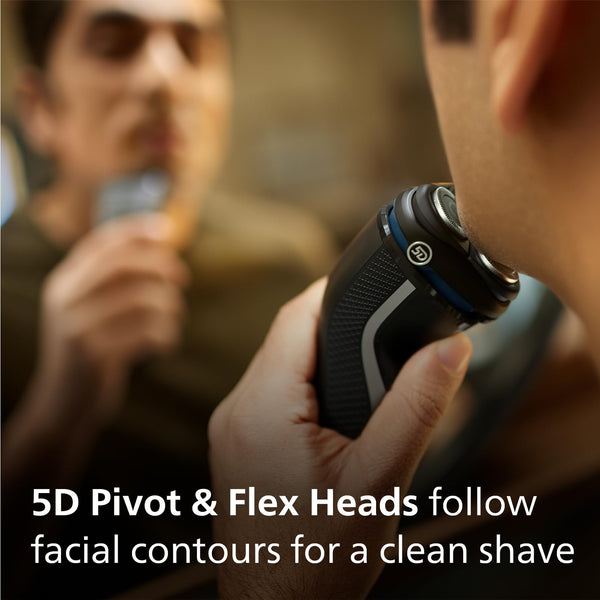 Philips Electric Shaver 3000 Series - Wet & Dry Electric Shaver for Men with SkinProtect Technology in Space Grey, Pop-up Beard Trimmer, Cordless Shaver with Travel Pouch (Model S3241/12)