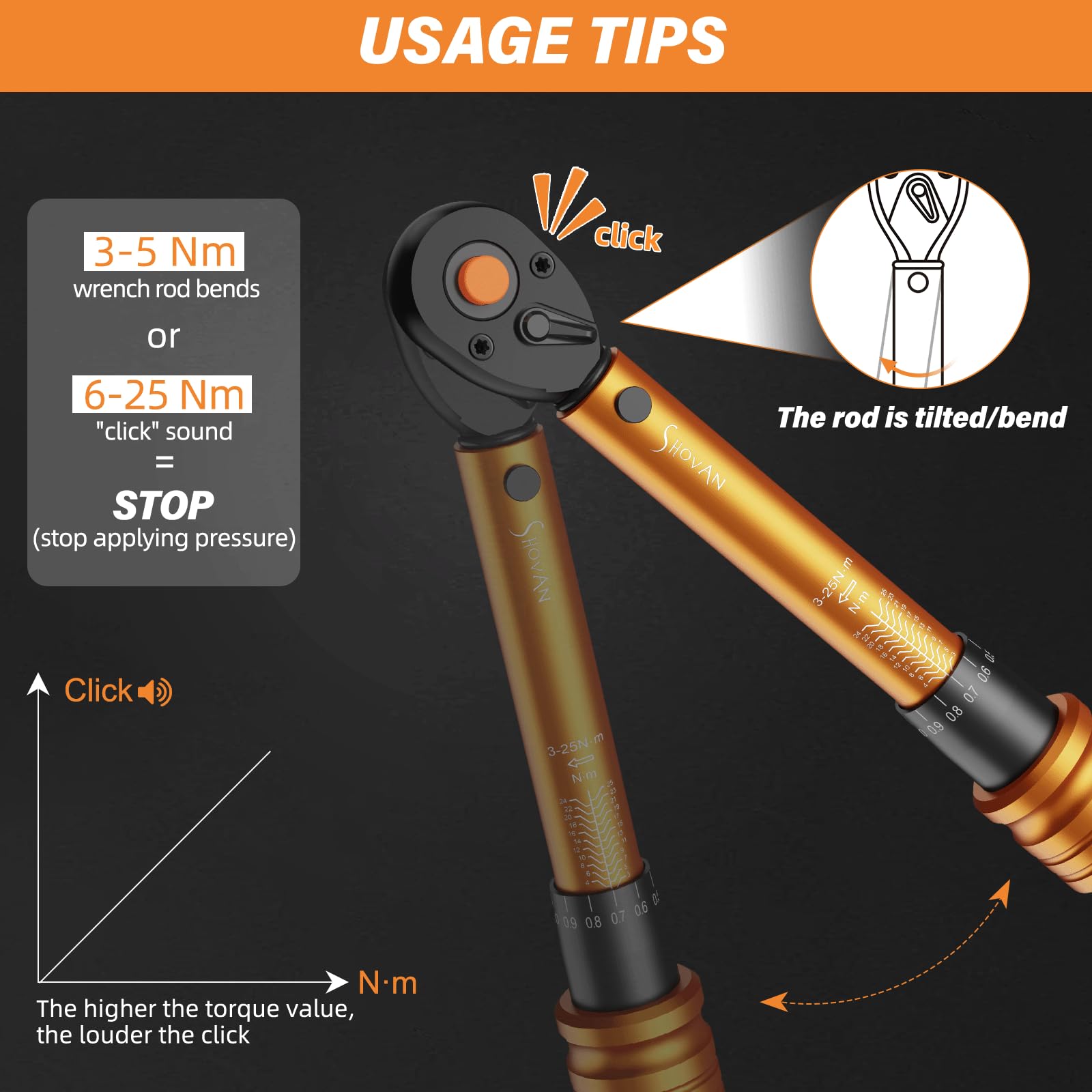 13PCS Bike Torque Wrench Set 3-25 Nm, Small Torque Wrench 1/4 Drive, Dual-Direction Adjustable 72 Teeth, ±3% Accuracy, with Extension Bar, Socket Bits (Hex & Torx), for Mountain Bike, Bicycle Repair
