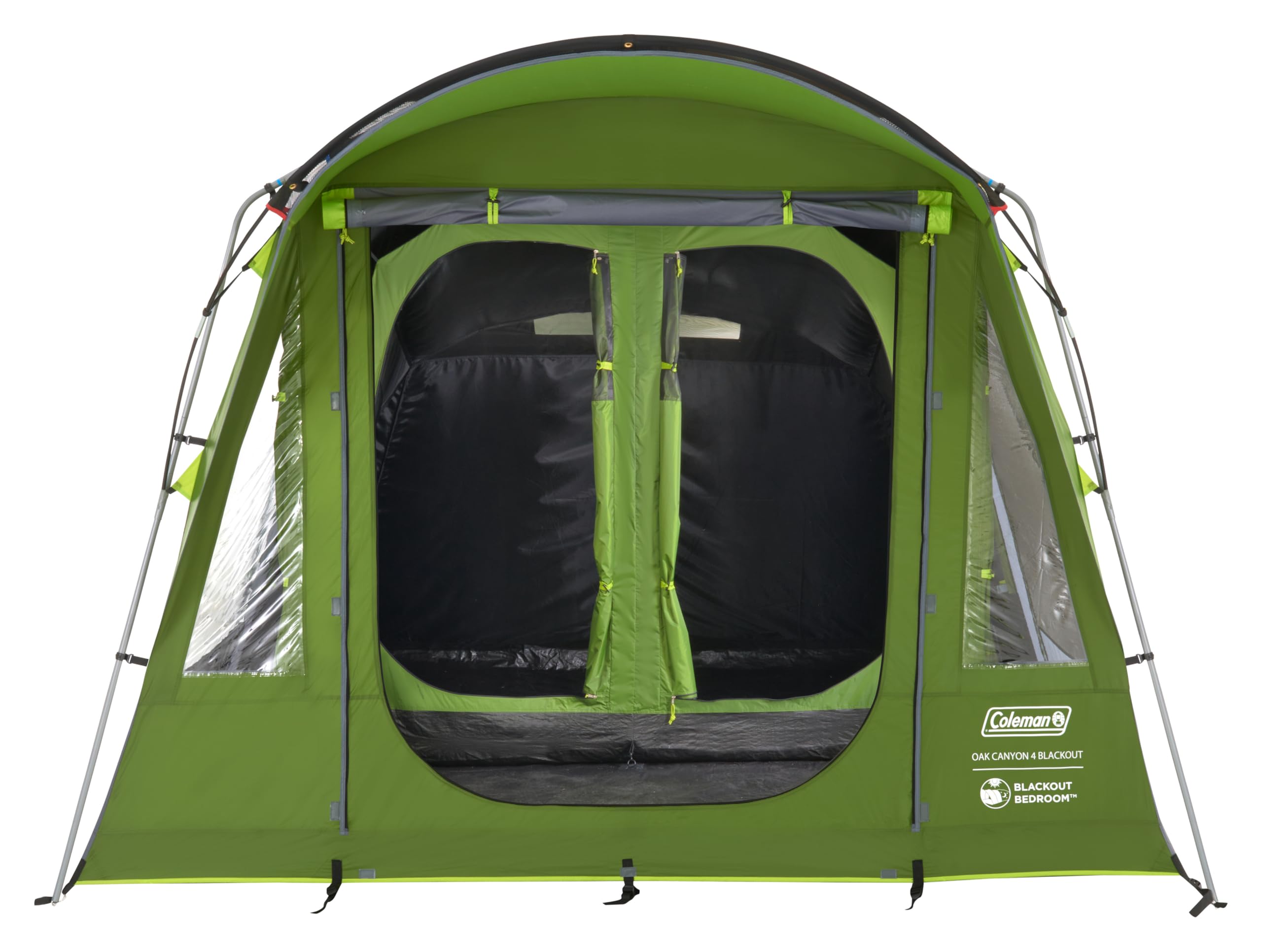 Coleman Oak Canyon 4 BlackOut Tent | 4 Man Family Tunnel Tent with 2 Special Darkened Bedrooms and Living area | 4 Person Camping Tent | 4500mm Waterproof | Sewn-in Groundsheet