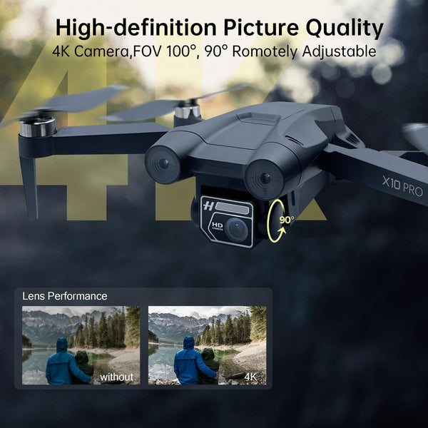 2650 ft Control Range Super Endurance Foldable Drone with Camera for Beginners–60+ min Flight Time, WiFi Quadcopter with 4K HD Camera, Brushless Motor, Auto Hover, Follow Me (3 Batteries)
