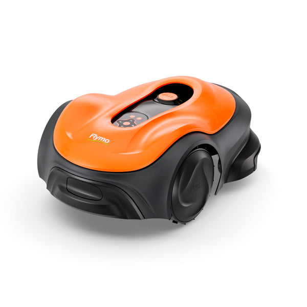 Flymo EasiLife 250 GO Robotic Lawn Mower - Cuts Up to 250 sq m, Ultra Quiet Mowing, Manicured Lawn, Bluetooth Application Control, Safety Sensors, Hose Washable, Lifestyle Functions, Orange and Grey