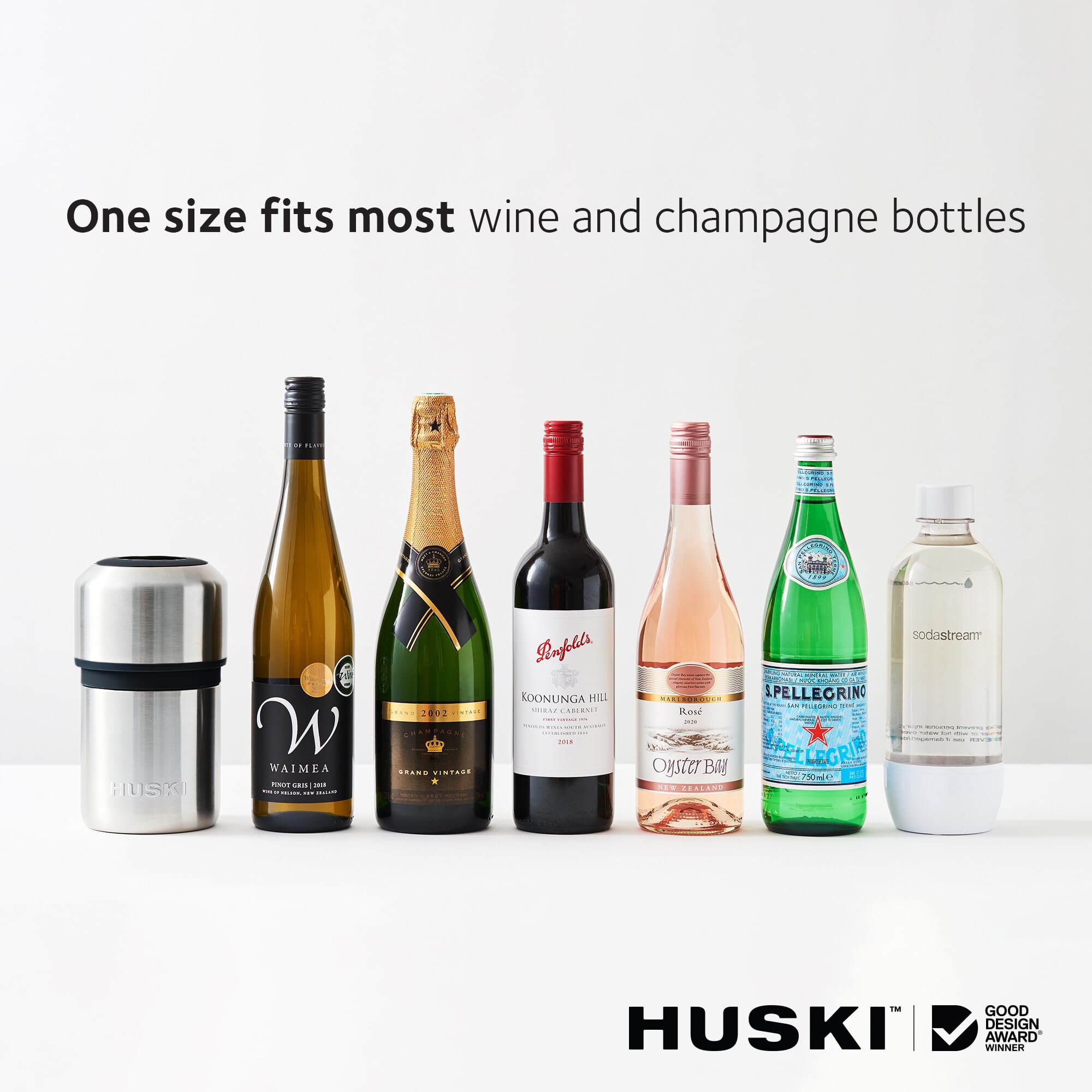 Huski Wine Cooler | Award Winning Iceless Design | Keeps Wine Cold up to 6 Hours | Wine Accessory | Next Generation Ice Bucket | Fits Some Champagne